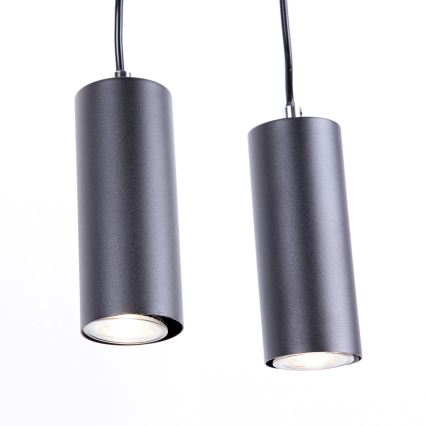 Globo - Suspension filaire 4xGU10/35W/230V noire