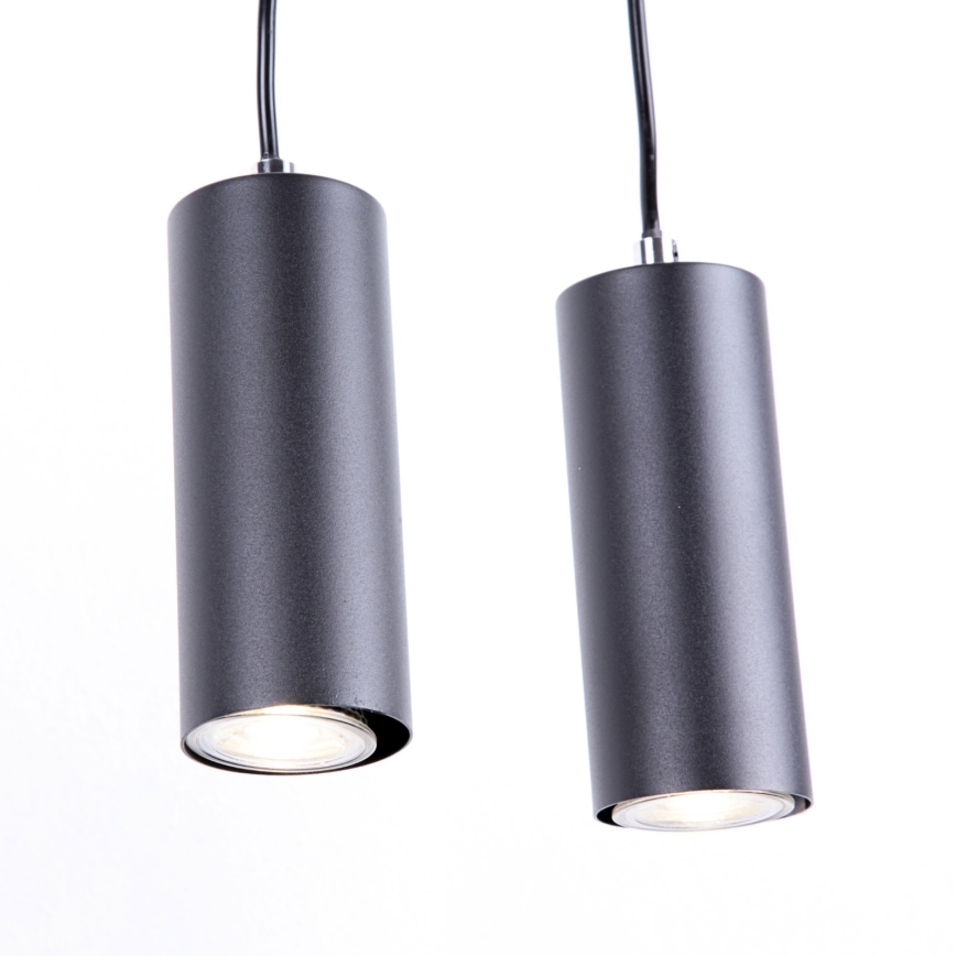 Globo - Suspension filaire 4xGU10/35W/230V noire