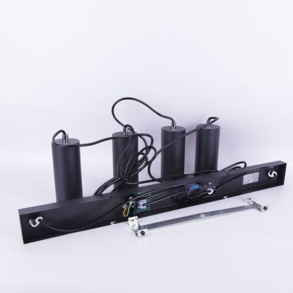 Globo - Suspension filaire 4xGU10/35W/230V noire