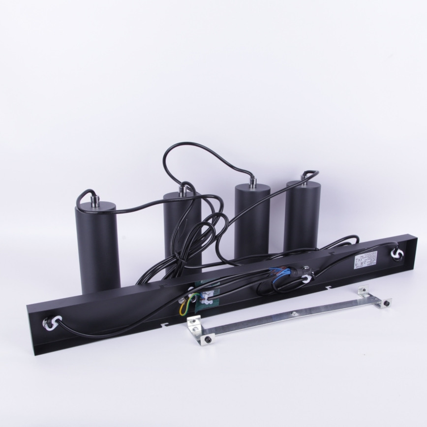 Globo - Suspension filaire 4xGU10/35W/230V noire