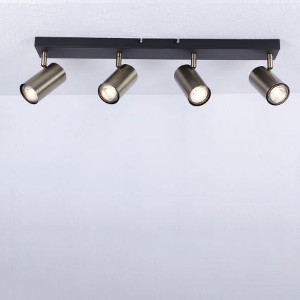 Globo - Spot 4xGU10/35W/230V noir/laiton