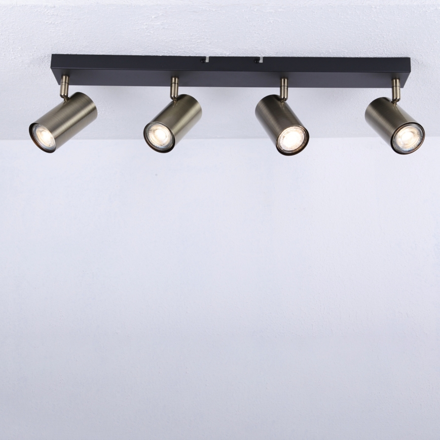 Globo - Spot 4xGU10/35W/230V noir/laiton