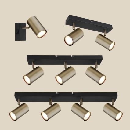 Globo - Spot 4xGU10/35W/230V noir/laiton