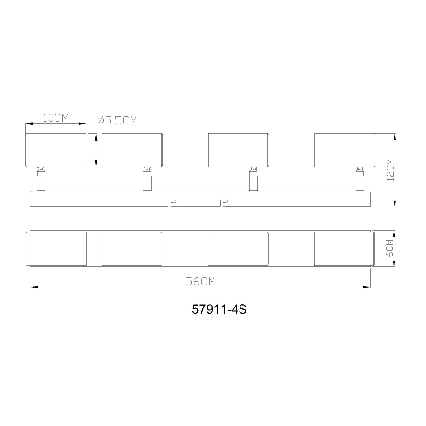 Globo - Luminaire à spots 4xGU10/35W/230V