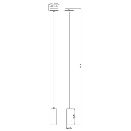 Globo - Suspension filaire 1xGU10/35W/230V blanche