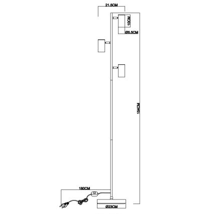 Globo - Lampadaire 3xGU10/5W/230V