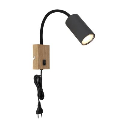 Globo - Applique murale flexible 1xGU10/25W/230V gris/marron