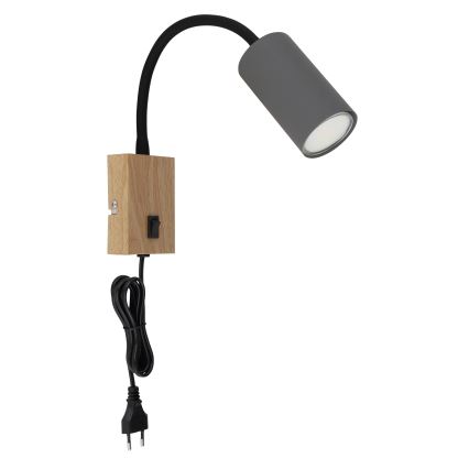 Globo - Applique murale flexible 1xGU10/25W/230V gris/marron