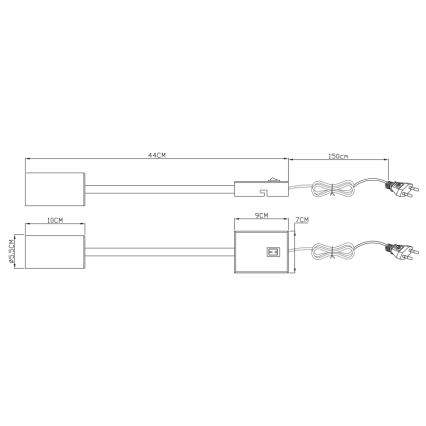 Globo - Applique murale flexible 1xGU10/25W/230V noir/laiton