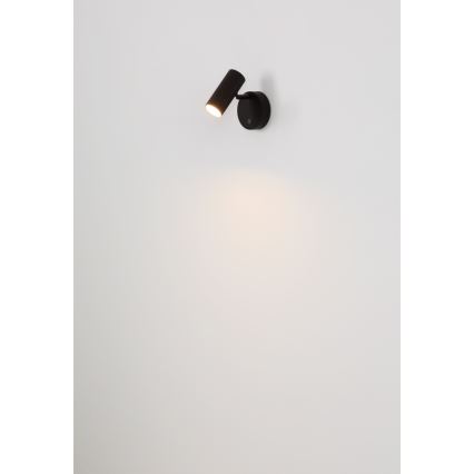 Globo - Applique spot mural LED rechargeable et dimmable, 0,4 W / 3,7 V, 1800 mAh, noir