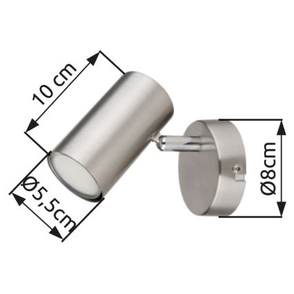 Globo - Spot mural 1xGU10/25W/230V chrome mat