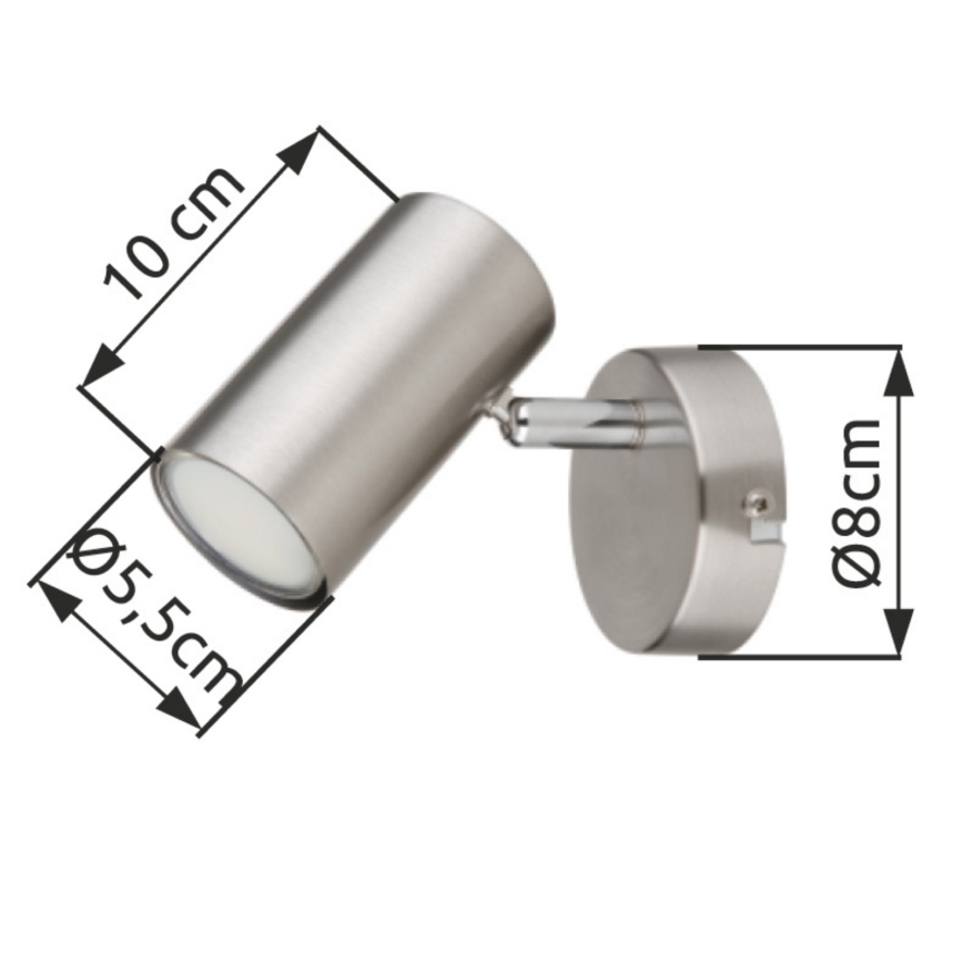 Globo - Spot mural 1xGU10/25W/230V chrome mat