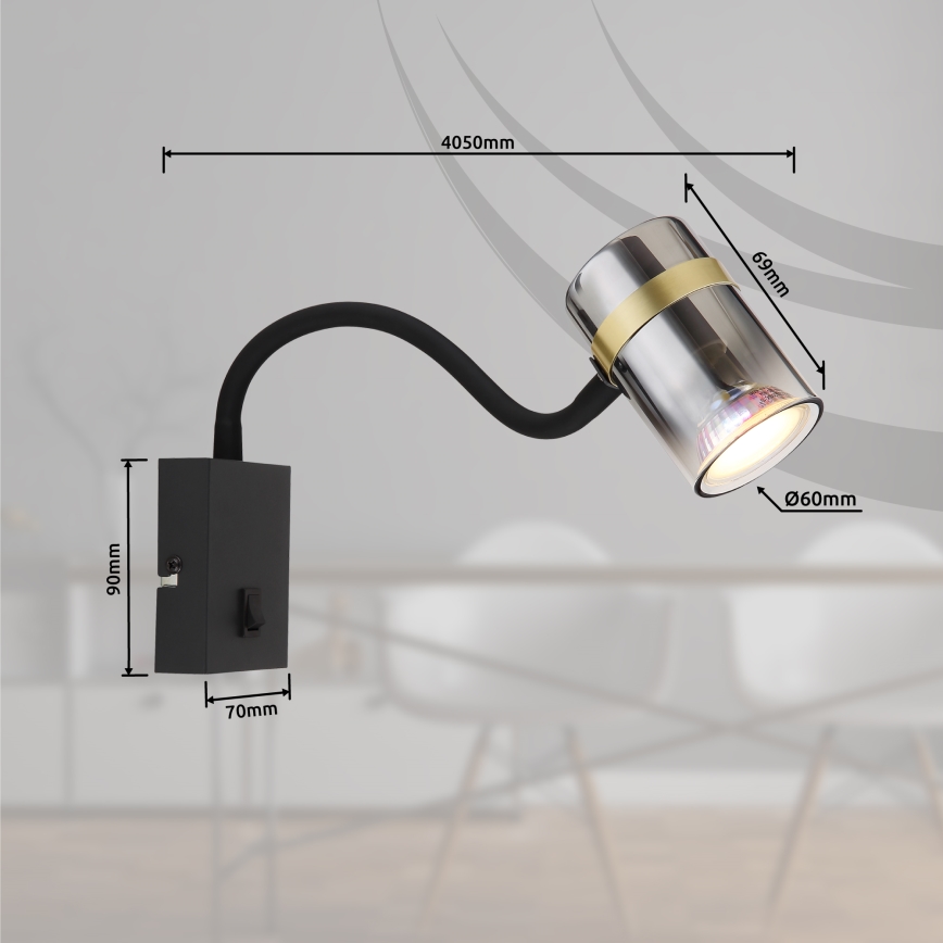 Globo - Petite lampe flexible 1xGU10/8W/230V