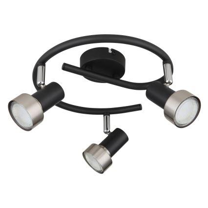 Globo - Spot  3xGU10/25W/230V noir/argent