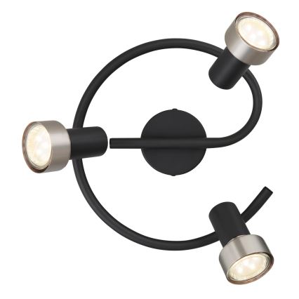 Globo - Spot  3xGU10/25W/230V noir/argent
