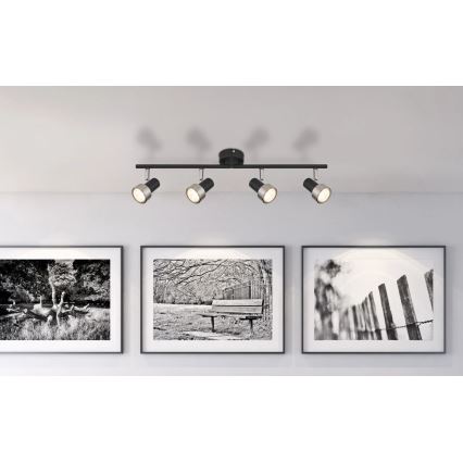 Globo - Spot  4xGU10/25W/230V noir/argent