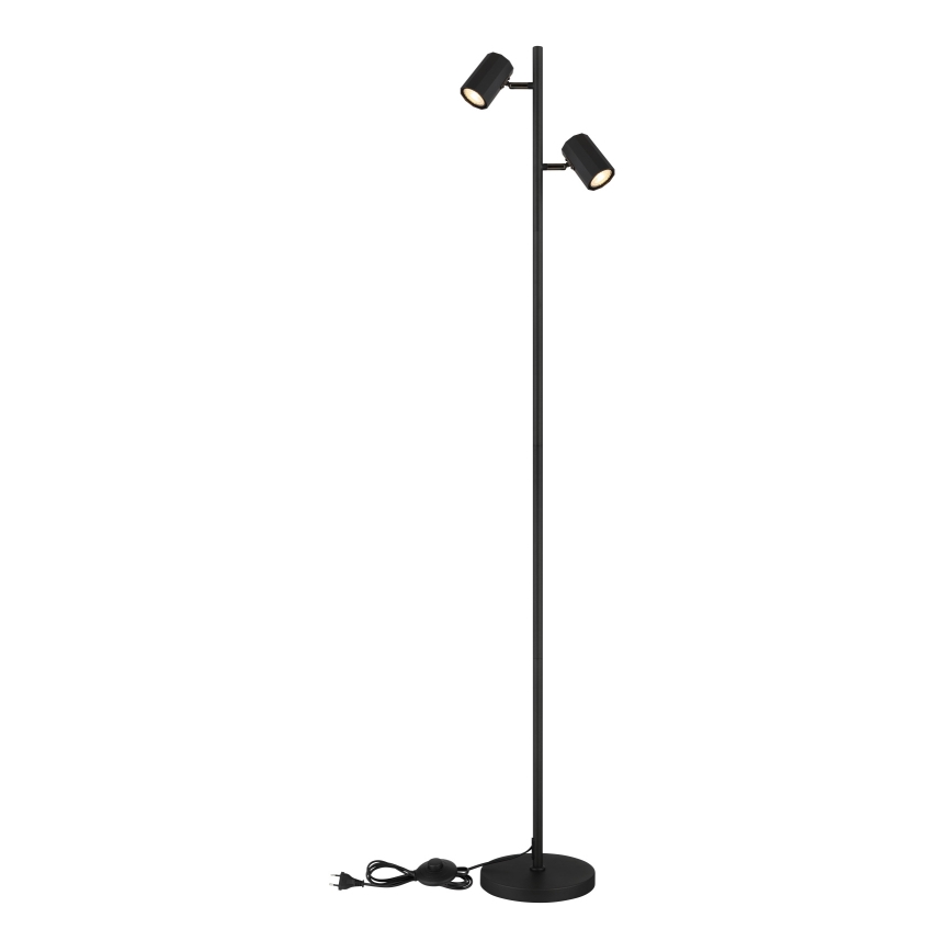 Globo - Lampadaire 2xGU10/5W/230V noir