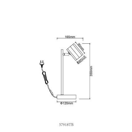 Globo - Lampe de table 1xGU10/5W/230V noir