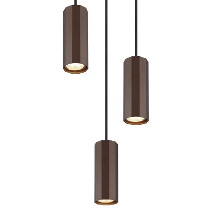 Globo - Suspension filaire 3xGU10/25W/230V marron