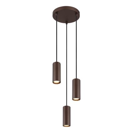 Globo - Suspension filaire 3xGU10/25W/230V marron