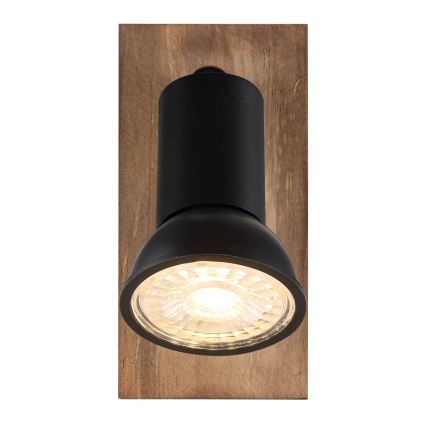 Globo - Spot mural 1xGU10/35W/230V bois/noir