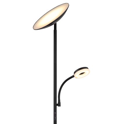Globo - Lampadaire LED dimmable LED/20W/230V + LED/5W 3000/4000/6500K noir