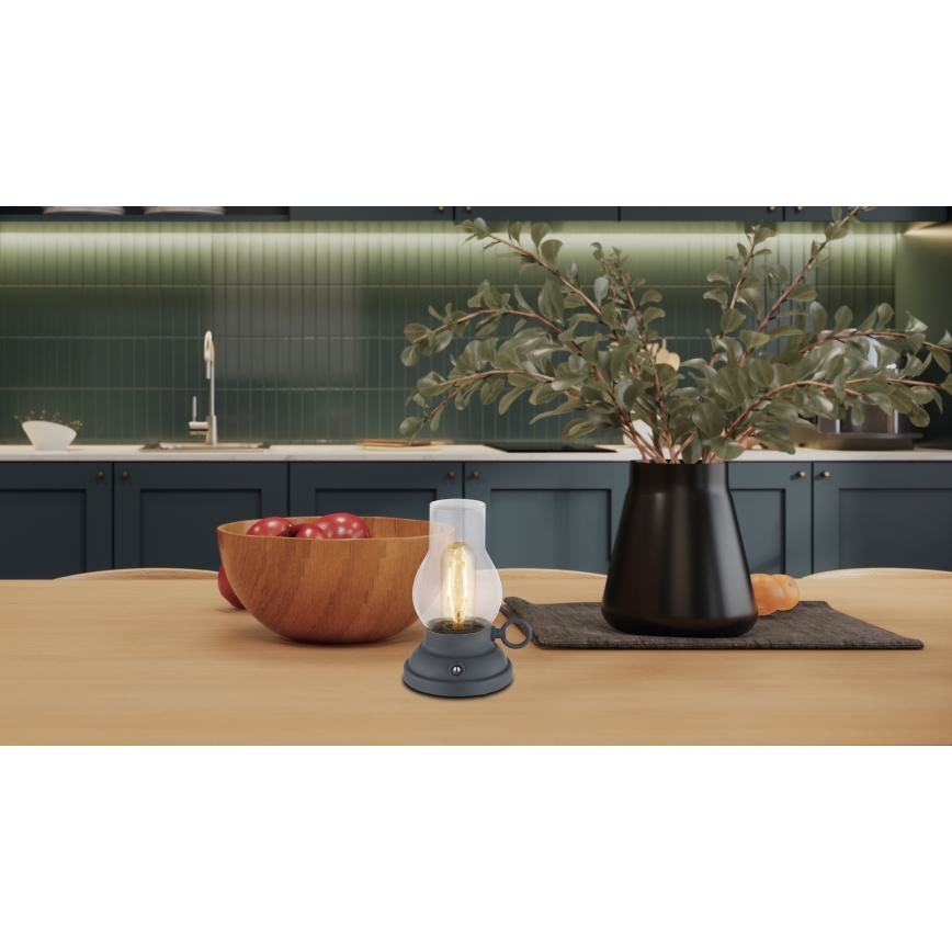 Globo - Lampe de table tactile rechargeable et à intensité variable LED/1W/3,7V 1200 mAh anthracite