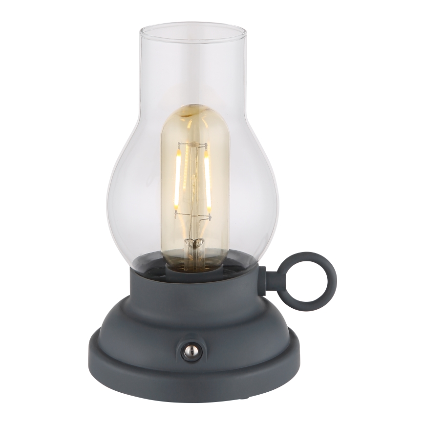 Globo - Lampe de table tactile rechargeable et à intensité variable LED/1W/3,7V 1200 mAh anthracite