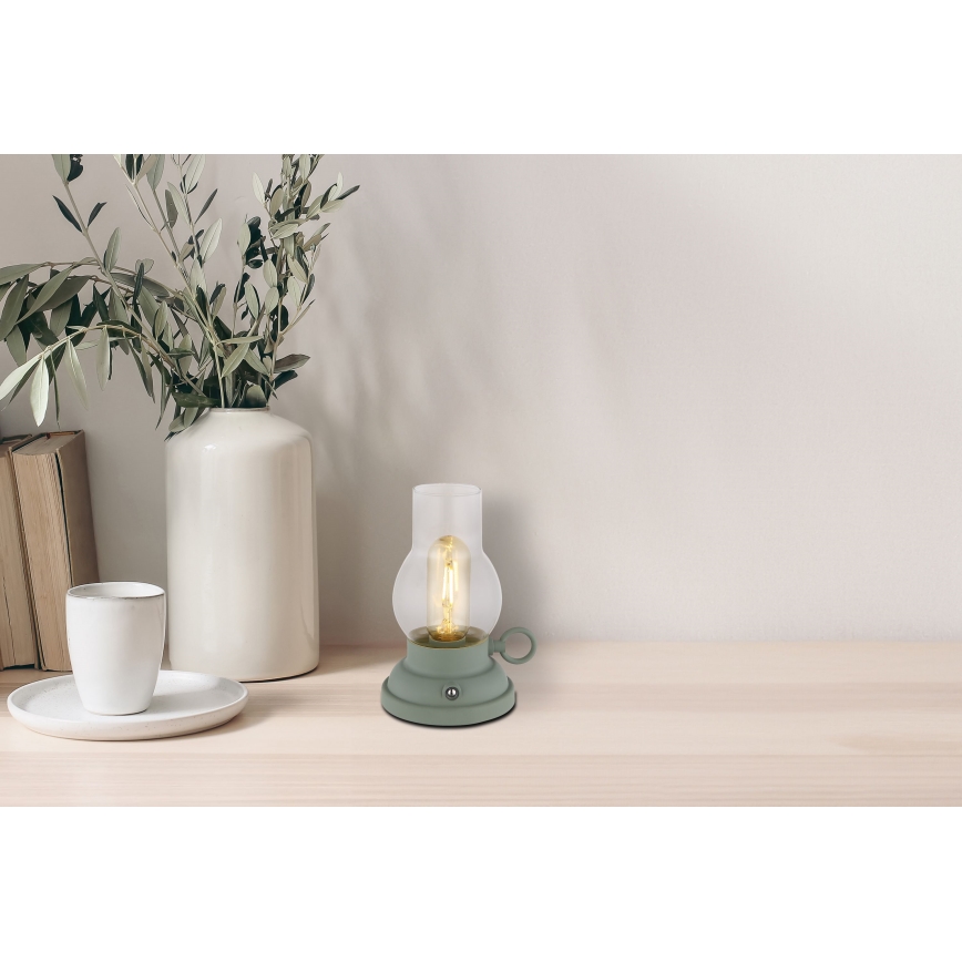 Globo - Lampe de table tactile rechargeable et à intensité variable LED/1W/3,7V 1200 mAh vert