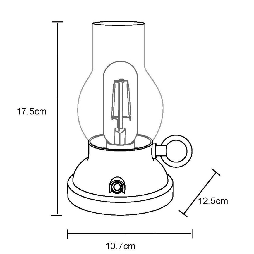 Globo - Lampe de table tactile rechargeable et à intensité variable LED/1W/3,7V 1200 mAh vert