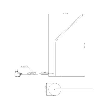 GLOBO 58153 - Lampe de table LED ORION LED 48xLED/0,062W
