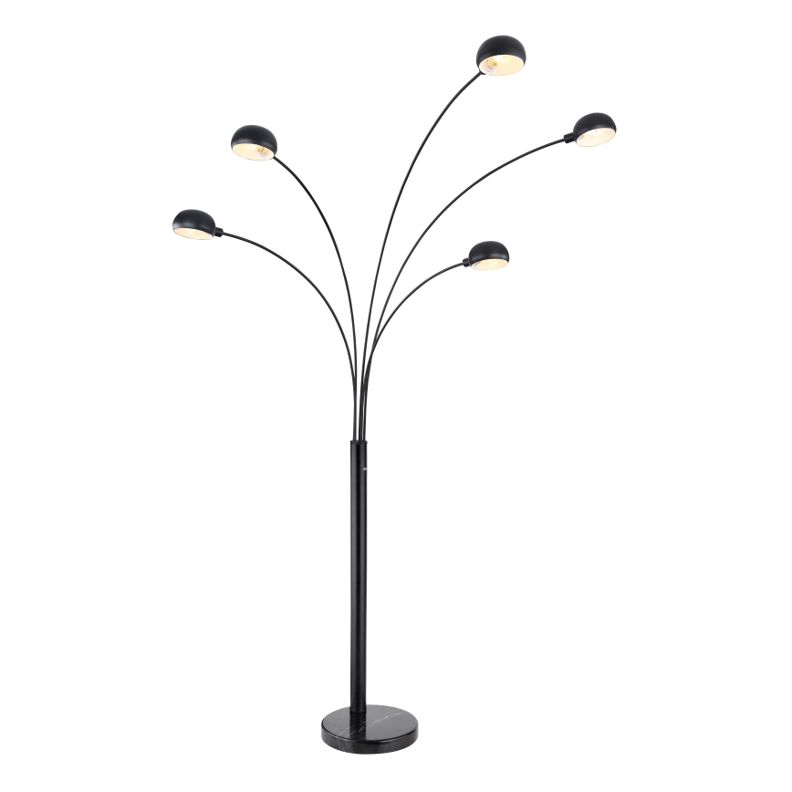 Globo - Lampadaire 5xE14/40W/230V noir