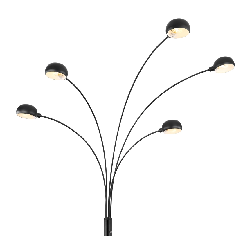 Globo - Lampadaire 5xE14/40W/230V noir