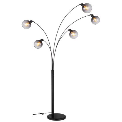 Globo - Lampadaire 5xE27/40W/230V fumé