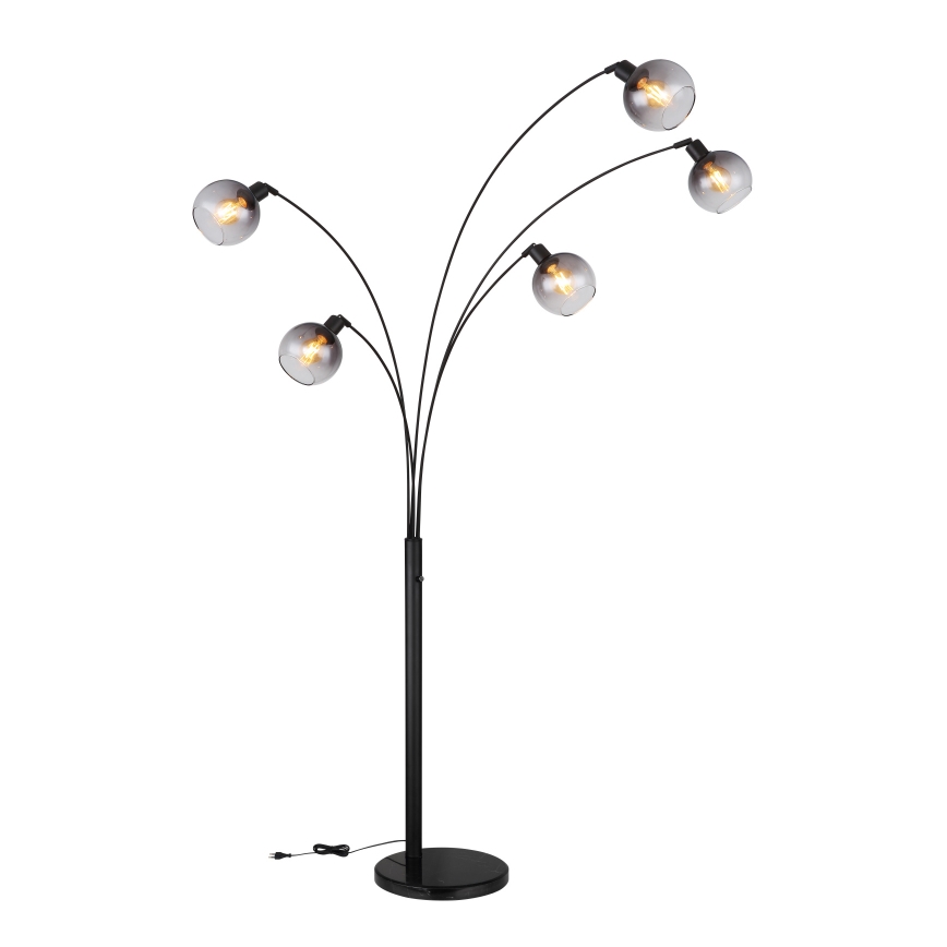 Globo - Lampadaire 5xE27/40W/230V fumé