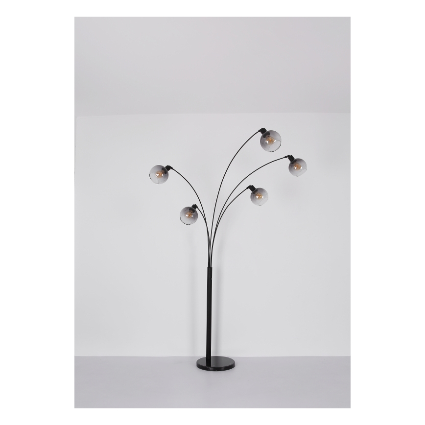 Globo - Lampadaire 5xE27/40W/230V fumé