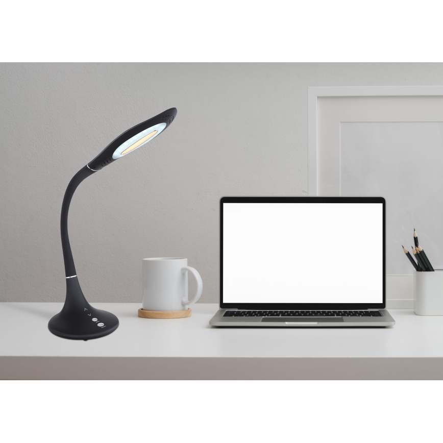 Globo - Lampe de table tactile flexible à intensité variable LED/9W/230V 3000/4500/6500K noir
