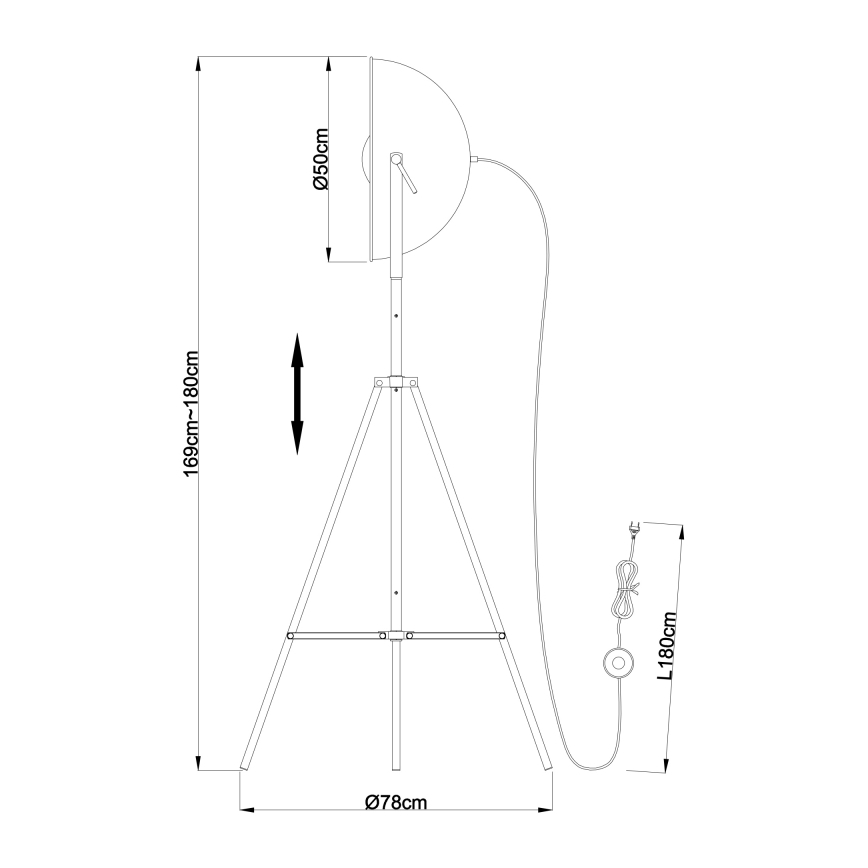 Globo - Lampadaire 1xE27/60W/230V