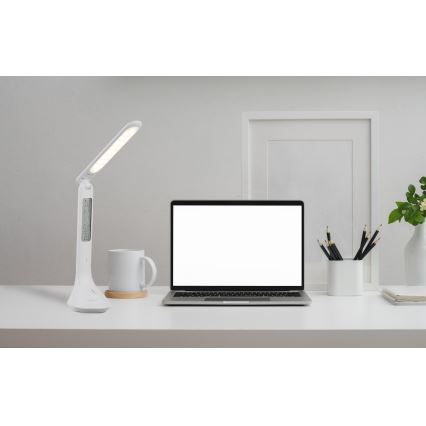 Globo - Lampe de table à intensité variable rechargeable avec un écran LED/4W/230V 2200 mAh blanc