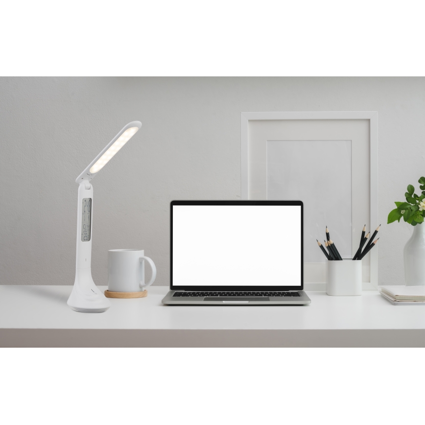 Globo - Lampe de table à intensité variable rechargeable avec un écran LED/4W/230V 2200 mAh blanc