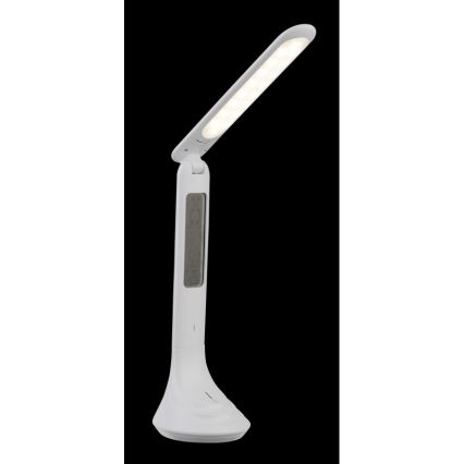 Globo - Lampe de bureau rechargeable LED à intensité variable avec affichage LED/4W/230V 2200 mAh blanche
