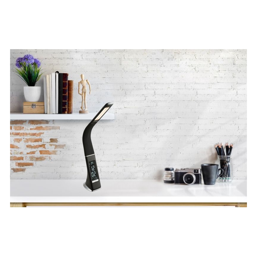 Globo - Lampe de table tactile dimmable à LED avec afficheur LED/6,5W/230V 3000/4500/5800K noire