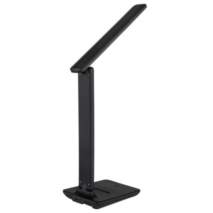 Globo - Lampe de table LED tactile, dimmable et rechargeable, 4W/5V, 2700/4000/6500K, 1800 mAh, noire