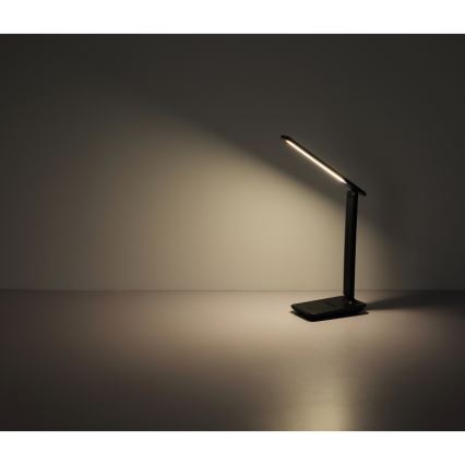 Globo - Lampe de table tactile à intensité variable rechargeable LED/5W/5V 2700/4000/6500K 1800 mAh noir