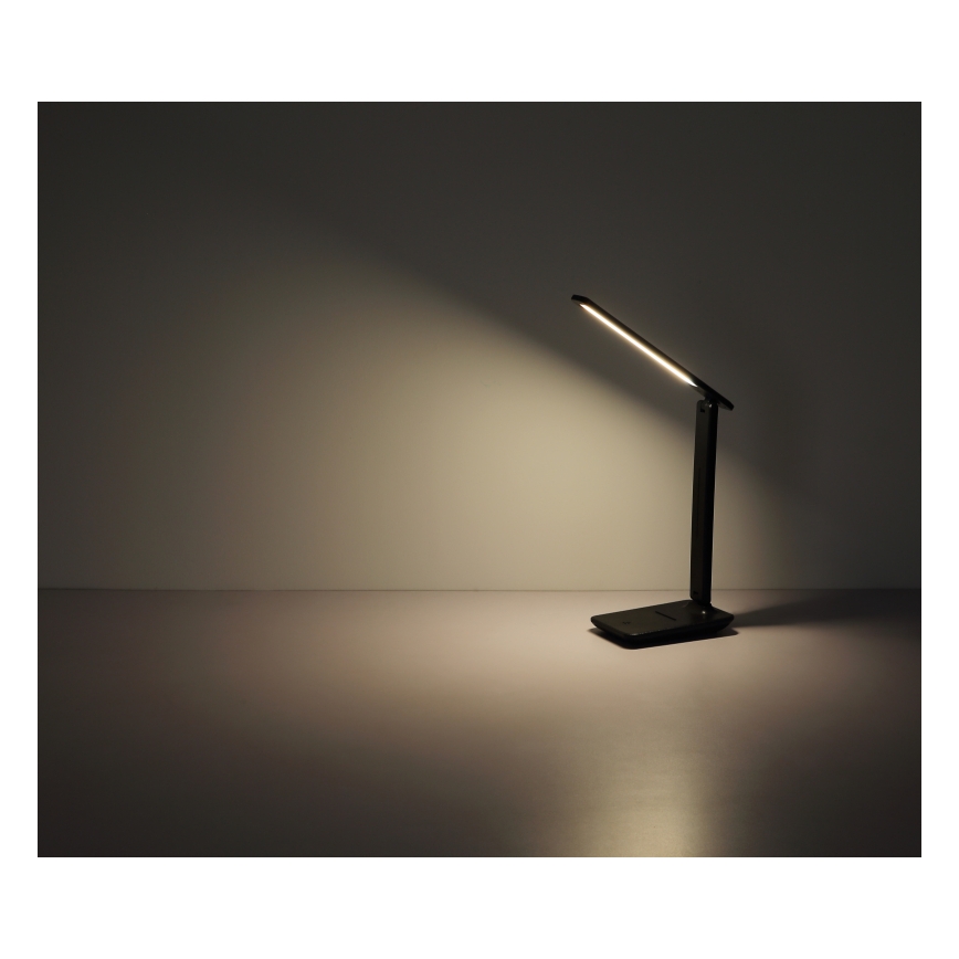 Globo - Lampe de table tactile à intensité variable rechargeable LED/5W/5V 2700/4000/6500K 1800 mAh noir