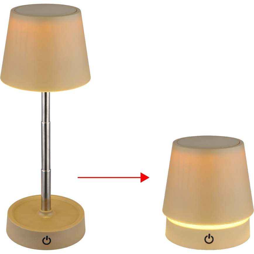 Globo - Lampe de table LED tactile, dimmable et rechargeable LED/1,2W/3V 1200 mAh
