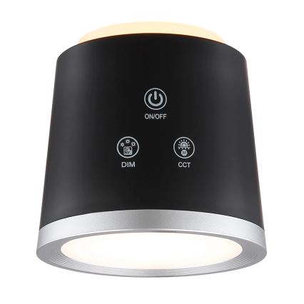 Globo - Lampe de table tactile à intensité variable 4en1 LED/6W/3,7V 3000K/4000K/6500K 1500 mAh USB noir