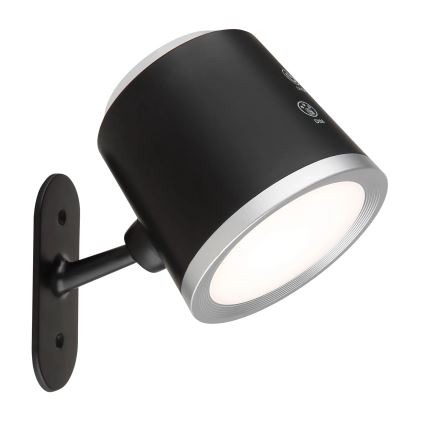 Globo - Lampe de table tactile LED dimmable 4 en 1 LED/6W/3,7V 3000K/4000K/6500K 1500 mAh USB noire