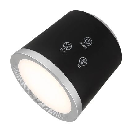 Globo - Lampe de table tactile LED dimmable 4 en 1 LED/6W/3,7V 3000K/4000K/6500K 1500 mAh USB noire