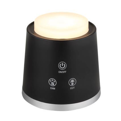 Globo - Lampe de table tactile LED dimmable 4 en 1 LED/6W/3,7V 3000K/4000K/6500K 1500 mAh USB noire